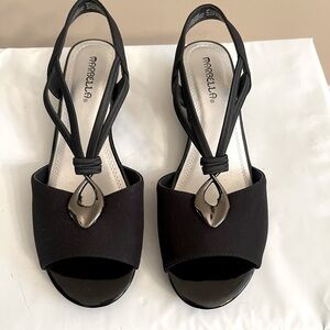 Marbella strappy low wedge sandal/ dress shoe